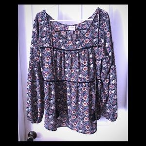 Sheer boho style flowy blouse!